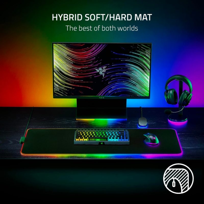 Razer Strider Chroma Hybrid Extended Gaming Mouse Mat Sweetloot