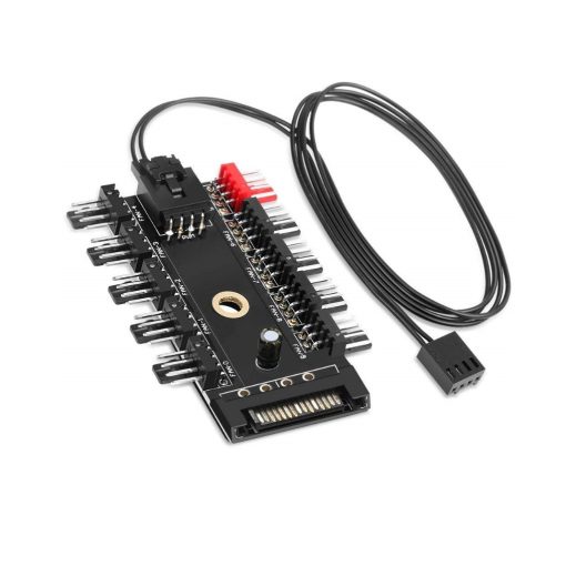 SATA Powered PWM 1-to-10 Fan Hub