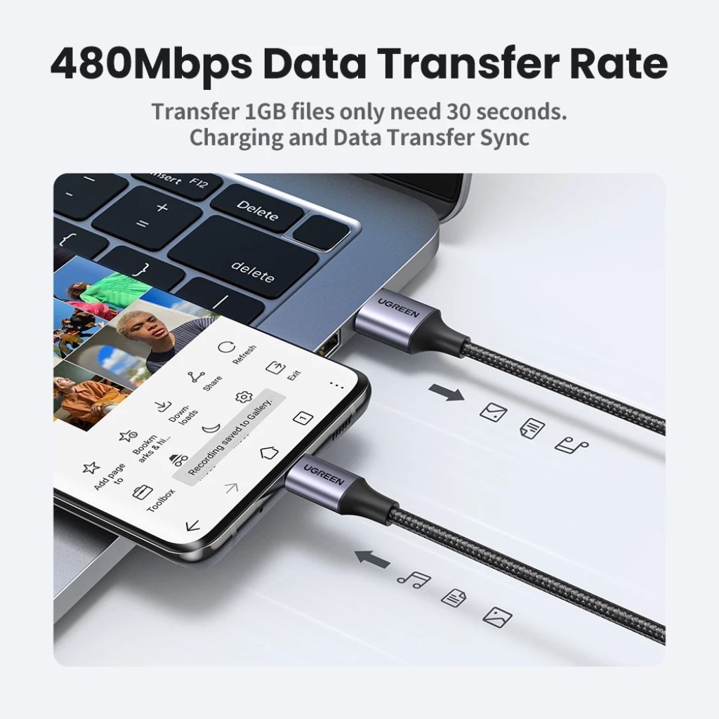 UGREEN USB-A to USB-C Fast Charging Cable - Image 9