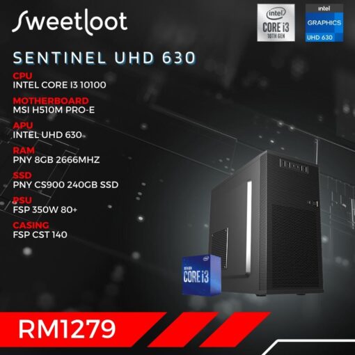 SWEETLOOT Sentinel Intel 10100 UHD 630 PC Package