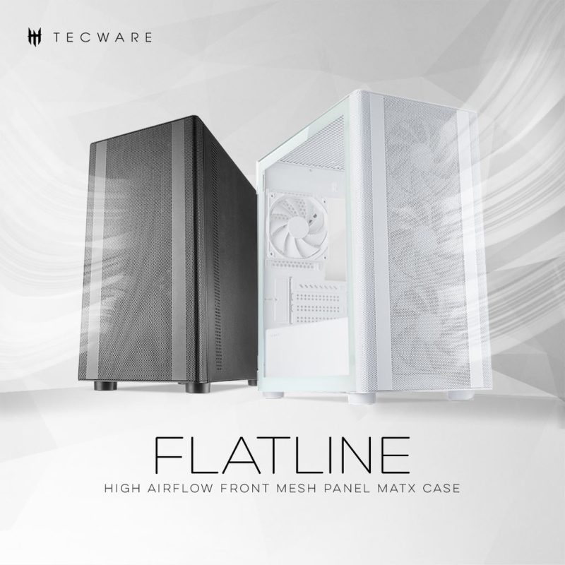 Tecware Flatline TG M-ATX Mini Tower Case - SWEETLOOT