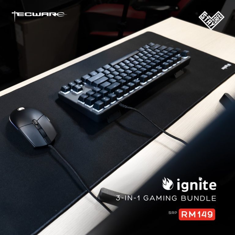 Tecware Ignite 3 in 1 Gaming Bundle Keyboard + Mouse + Mousemat