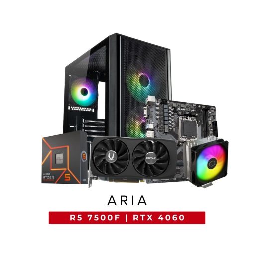 SWEETLOOT ARIA AMD RYZEN 5 7500F RTX 4060 Gaming PC Package