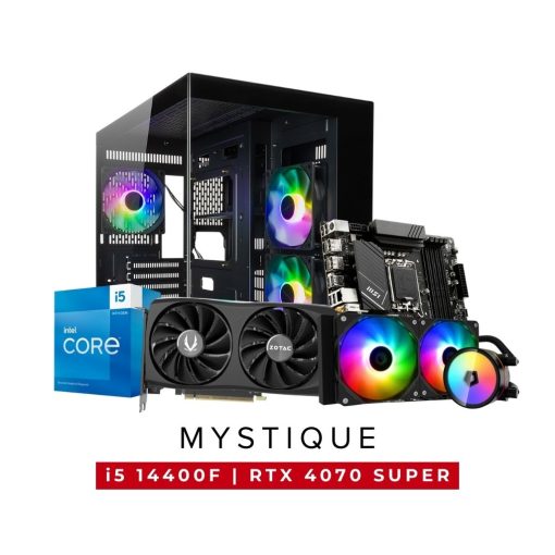 SweetLoot PC MYSTIQUE Intel 14th Gen Core i5-14400F RTX 4070 SUPER Gaming PC Package