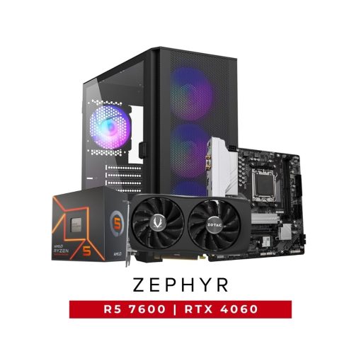 Zephyr AMD Ryzen 5 7600 RTX 4060 Gaming PC Package