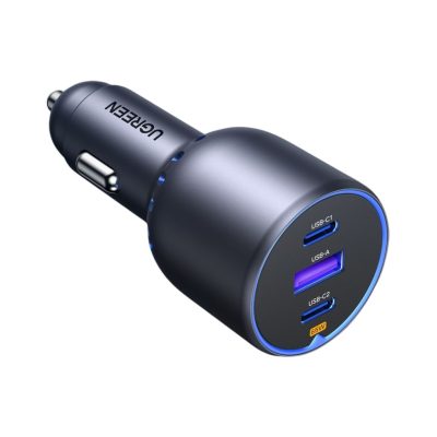 UGREEN 75W USB Type-C PD 3-Ports Car Charger