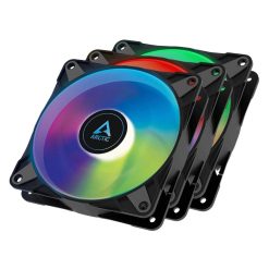 Arctic P12 PWM PST A-RGB 120mm Case Fan 3 Pack (Black)