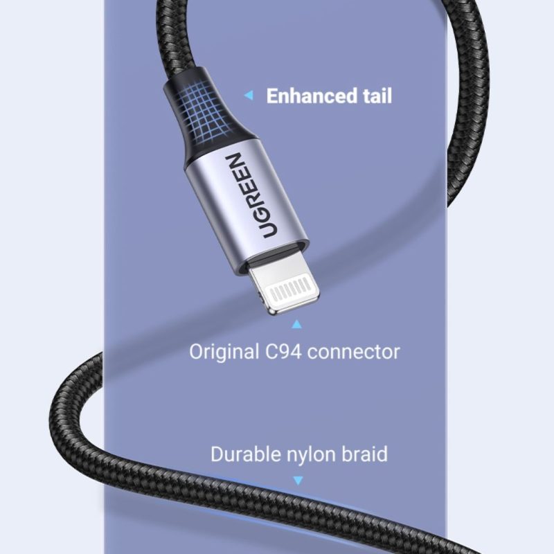 UGREEN USB-A to Lightning Braided Charging Cable - SweetLoot PC