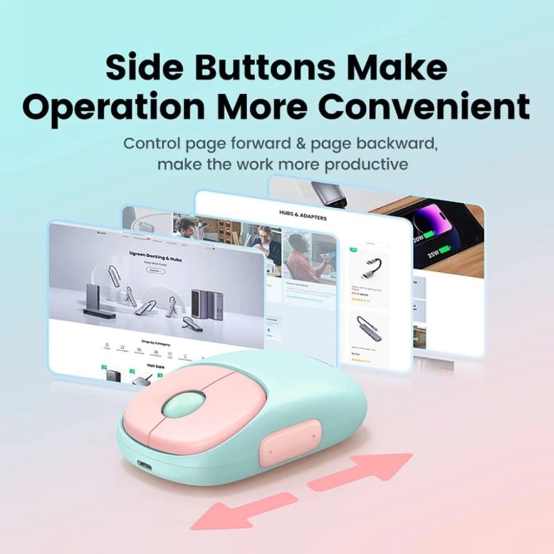 UGREEN FUN+ Wireless Mouse 2.4GHz + Bluetooth 5.0 - SweetLoot PC