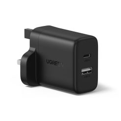 UGREEN 20W 2-Port Fast Charger UK Black