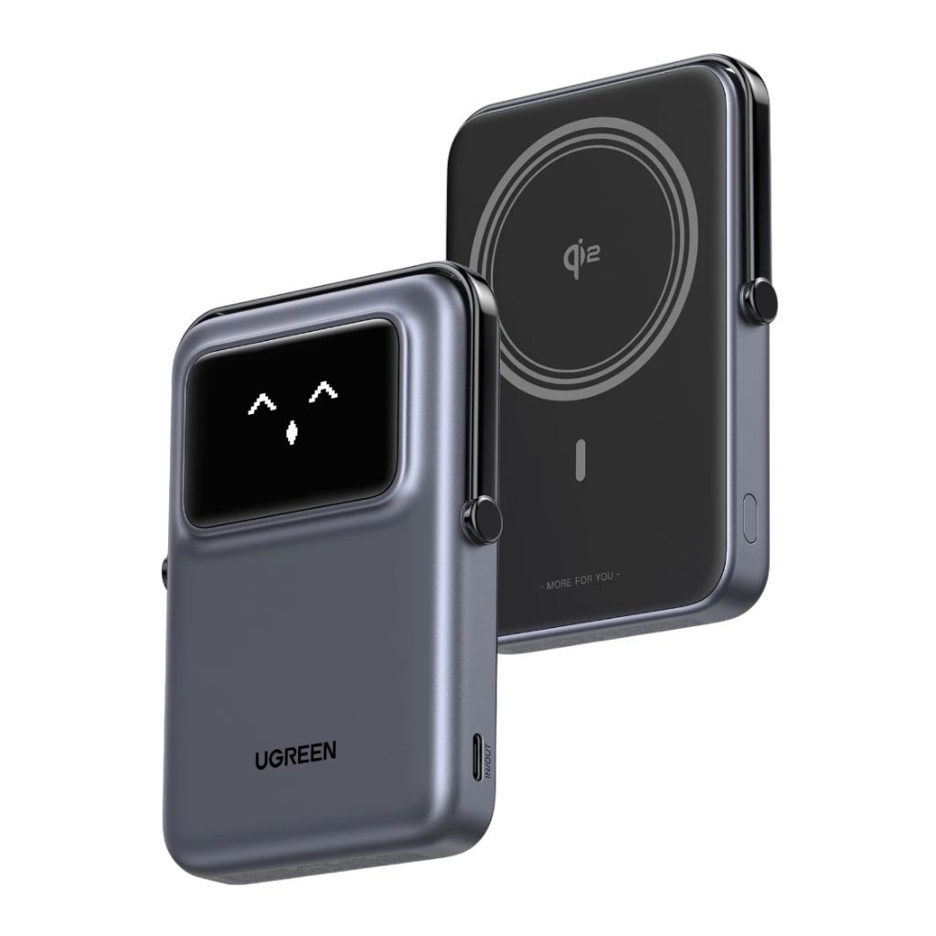 UGREEN Uno Qi2 Magentic Wireless Power Bank Grey 10000mAh