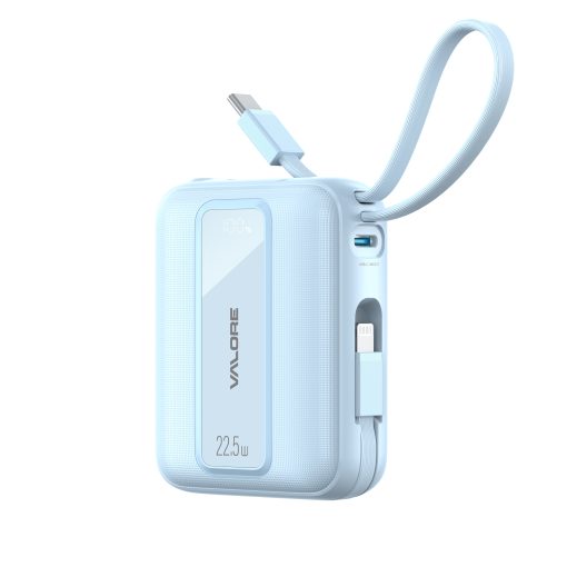 Valore PD52 PD20W 10000mAh Power Bank with Dual Built-in Cables