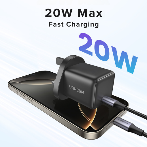 UGREEN 20W USB-C GaN Fast Charger - Image 2