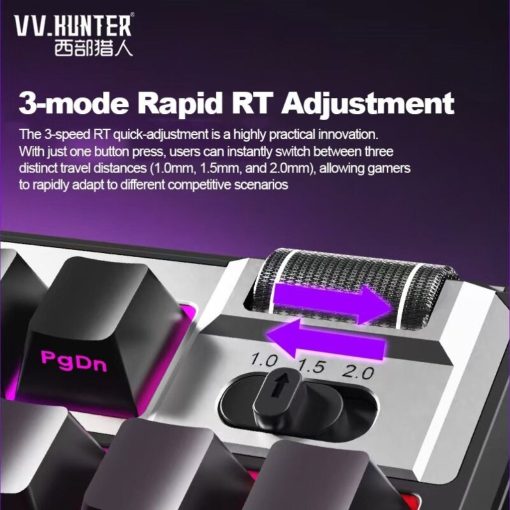 VV Hunter A98RT Magnetic Switch Mechanical Gaming Keyboard - 3-Mode Rapid RT Adjustment