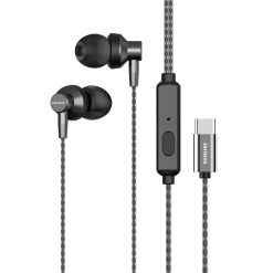 Aiwa ESTM-138 USB Type-C Wired Earphones - Black
