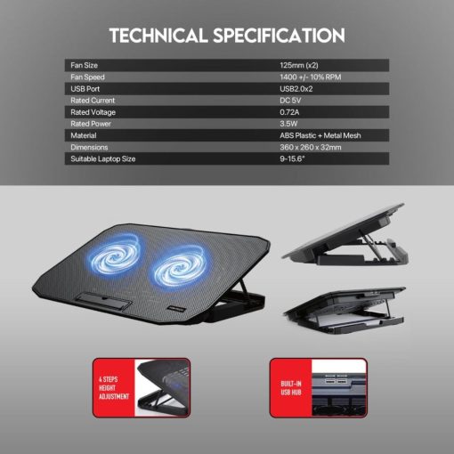 Fantech NC13 NoteBook Cooler - Image 3