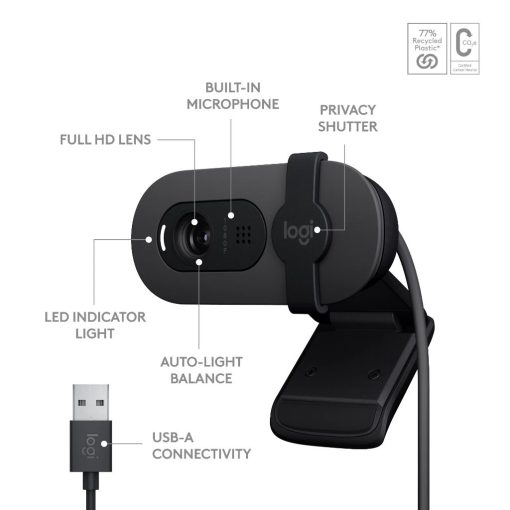 Logitech BRIO 100 Full HD Webcam - Image 8
