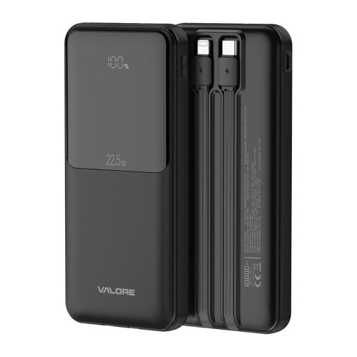 Valore PD50 PD20W 10000mAh Power Bank with Dual Built-in Cables