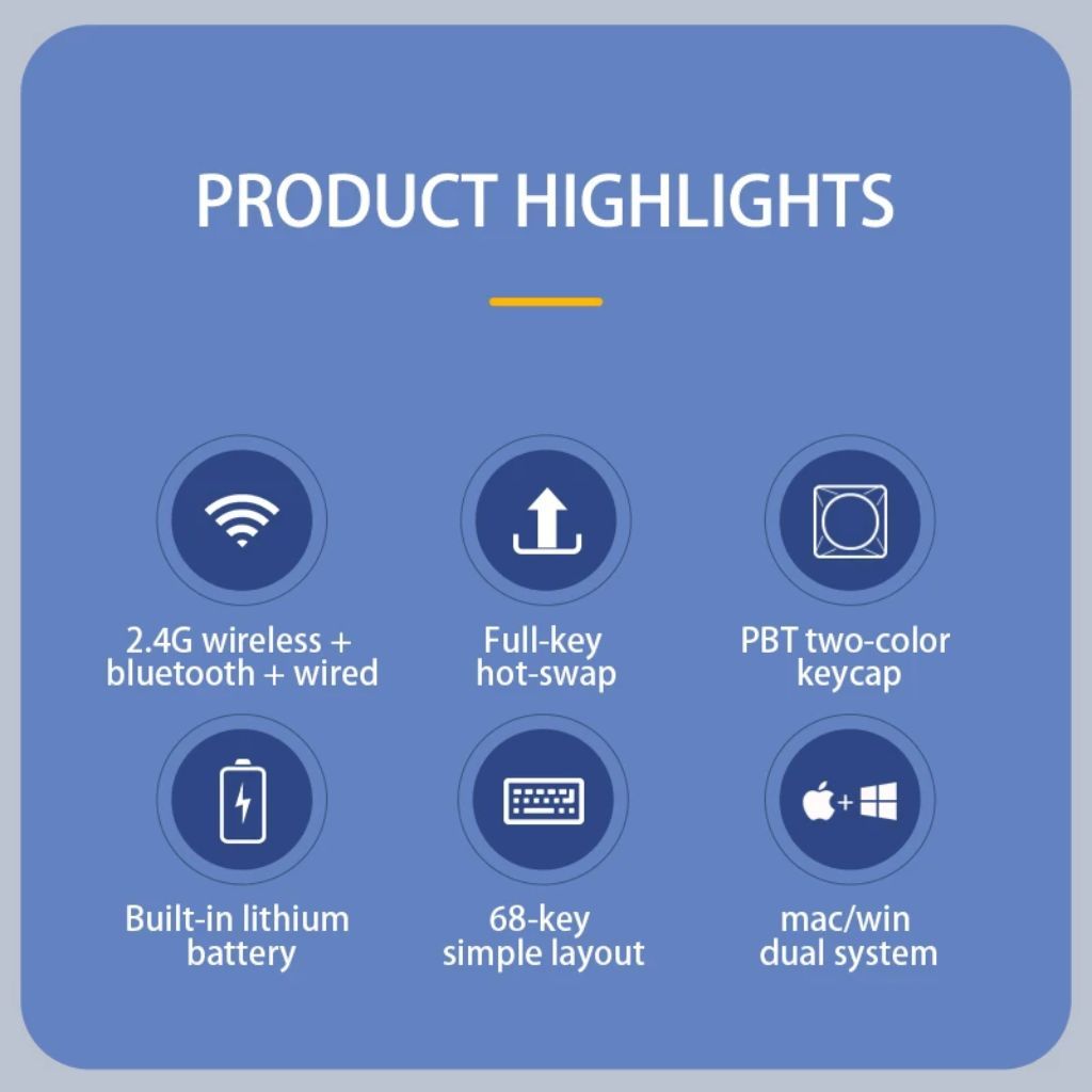 darkFlash GD68 Wireless Mechanical Keyboard - Image 6