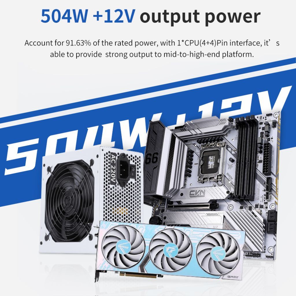 Segotep AN550W 550W 80 PLUS White Non-Modular ATX PSU - Image 3