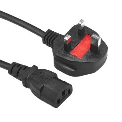 GLINK 3 Pin UK to 3 Pin IEC C13 Power Chord for PC