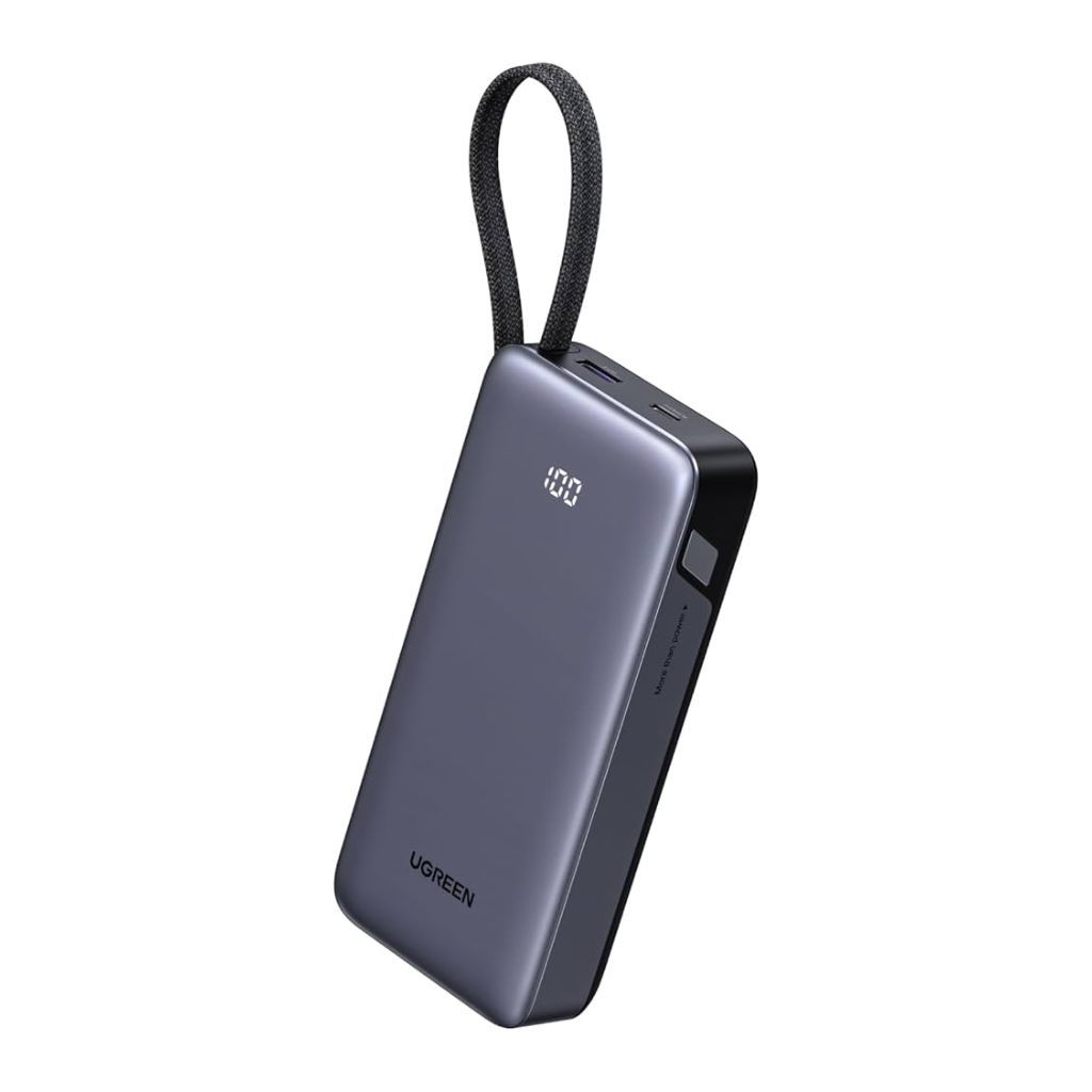 UGREEN 20000mah 45W Fast Charging Power Bank with Built-in Cable