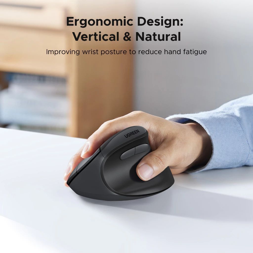 UGREEN Multi-Mode Wireless Vertical Mouse - Image 2