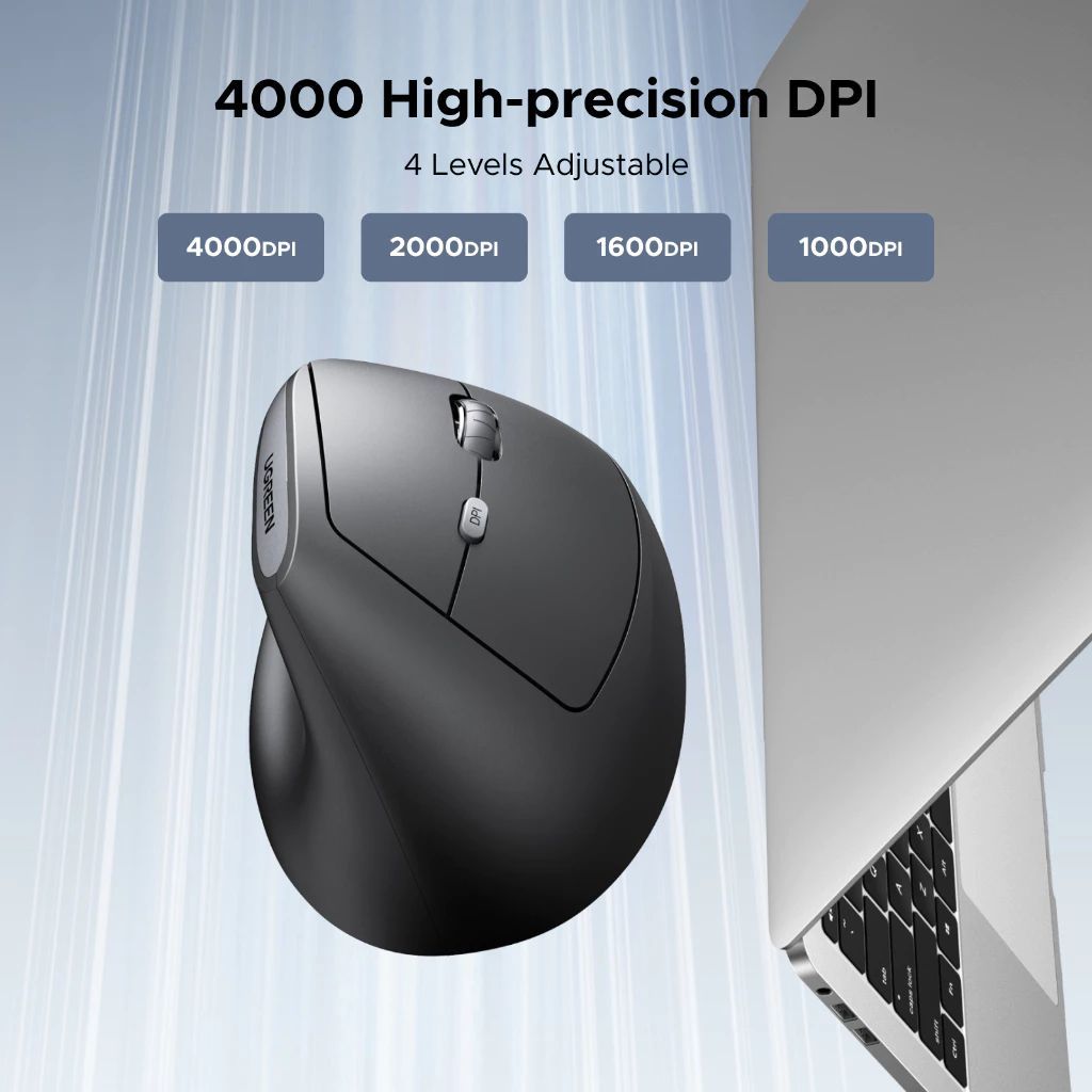 UGREEN Multi-Mode Wireless Vertical Mouse - Image 8