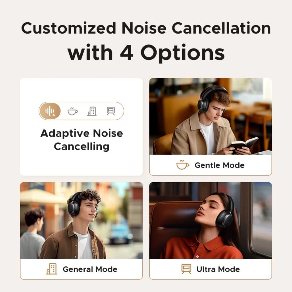 UGREEN Studio Pro HiTune Max6 Hybrid Active Noise-Cancelling Wireless Headphones - Image 6