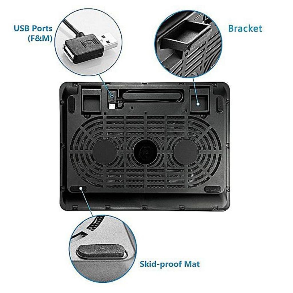 GLINK NC54 Dual Fan Laptop Cooler for 15.6" - Image 2