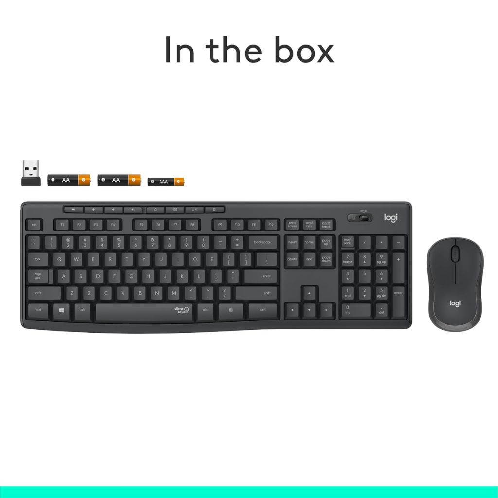 Logitech MK295 Silent Wireless Keyboard & Mouse Combo - Image 11