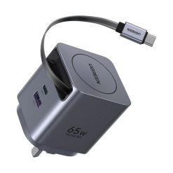 UGREEN Nexode Pro 65W GaN Fast Charger with Retractable Cable